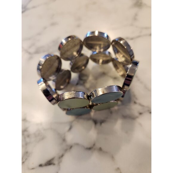 Vintage Pastel Green & Blue Stretch Bracelet - Picture 3 of 3